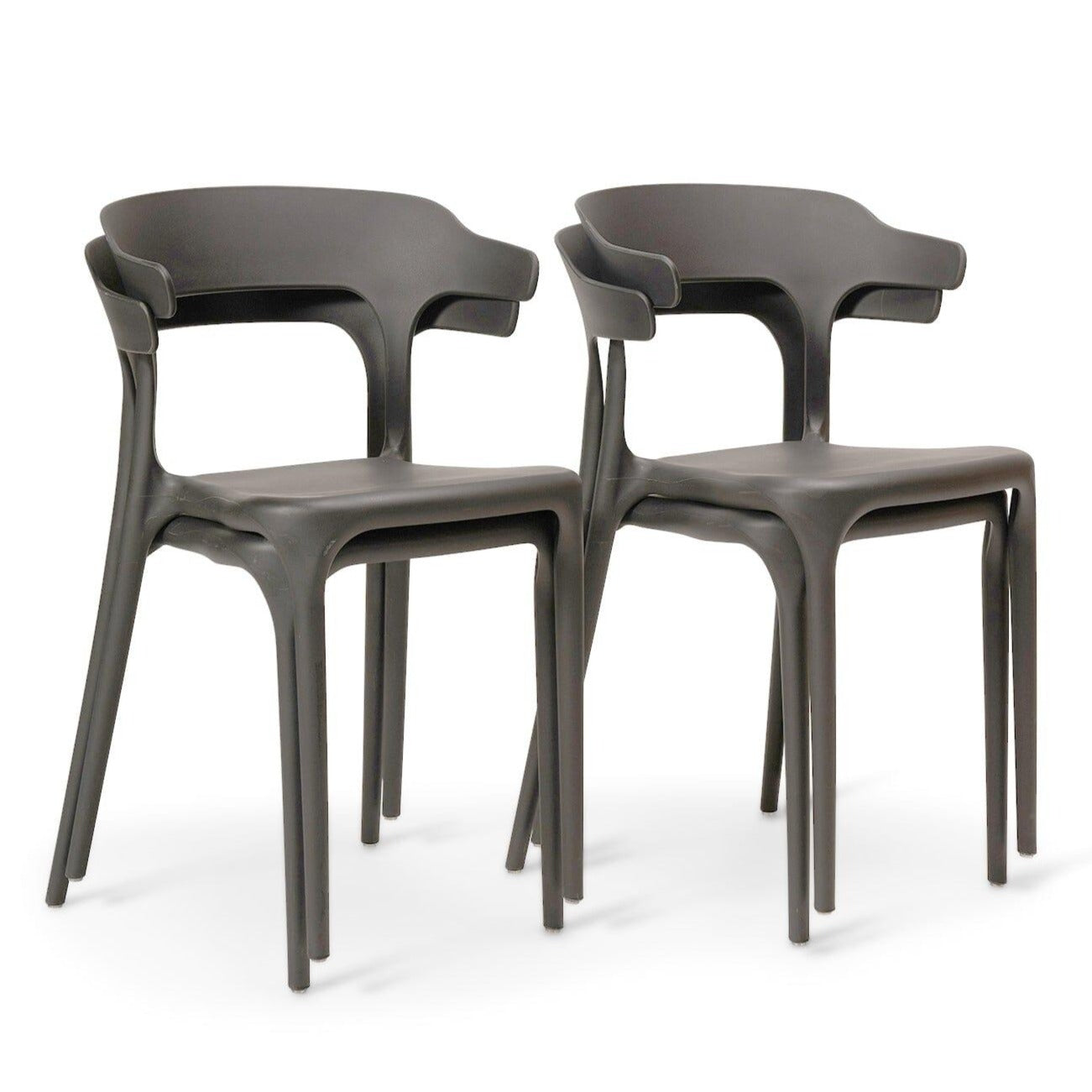 Finn dining chairs - set of 4 - grey - Laura James