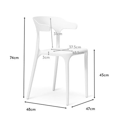 Finn dining chairs - set of 4 - white