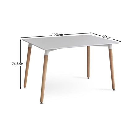 Finn White and Beech Kitchen Table