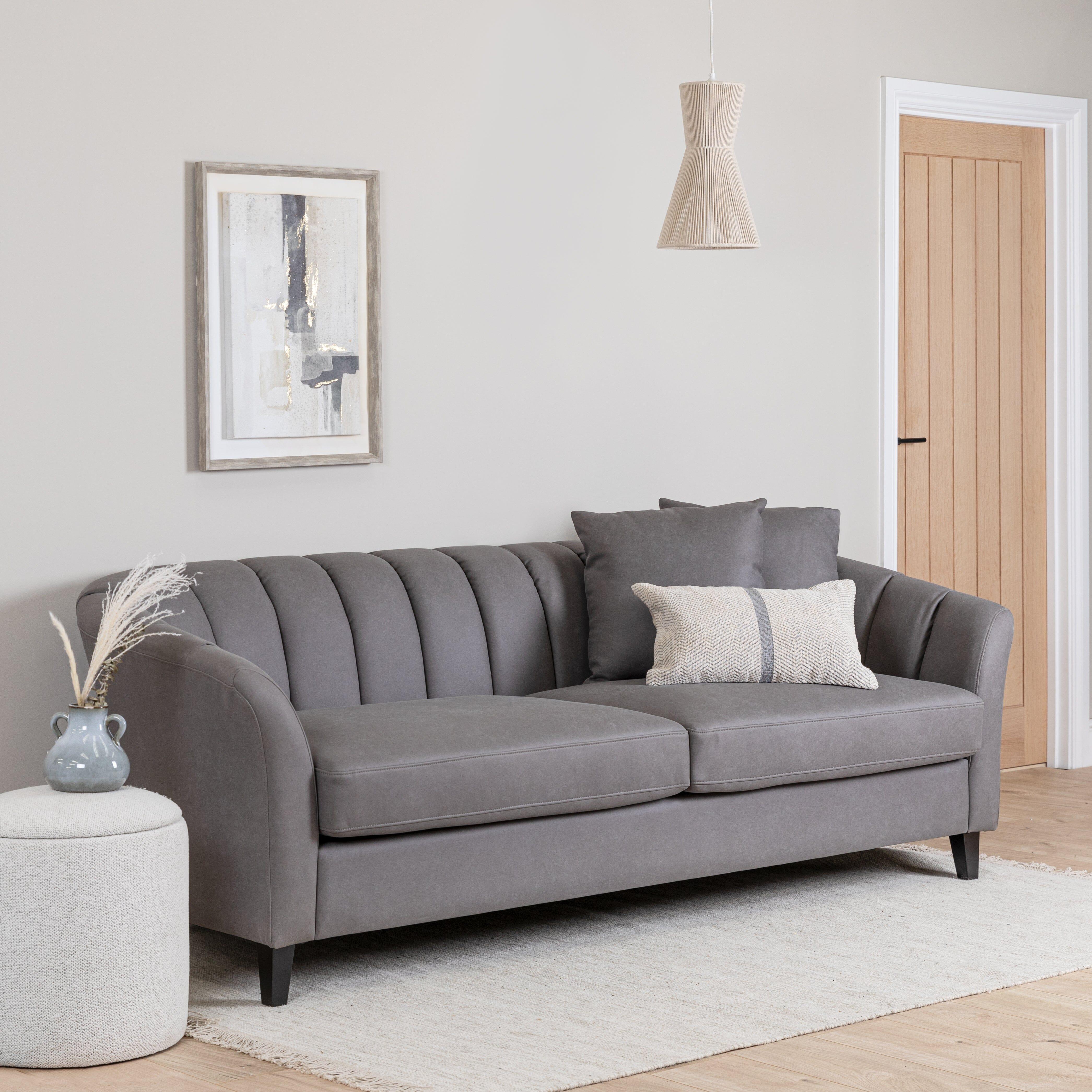 Dark grey 4 seater sofa sale