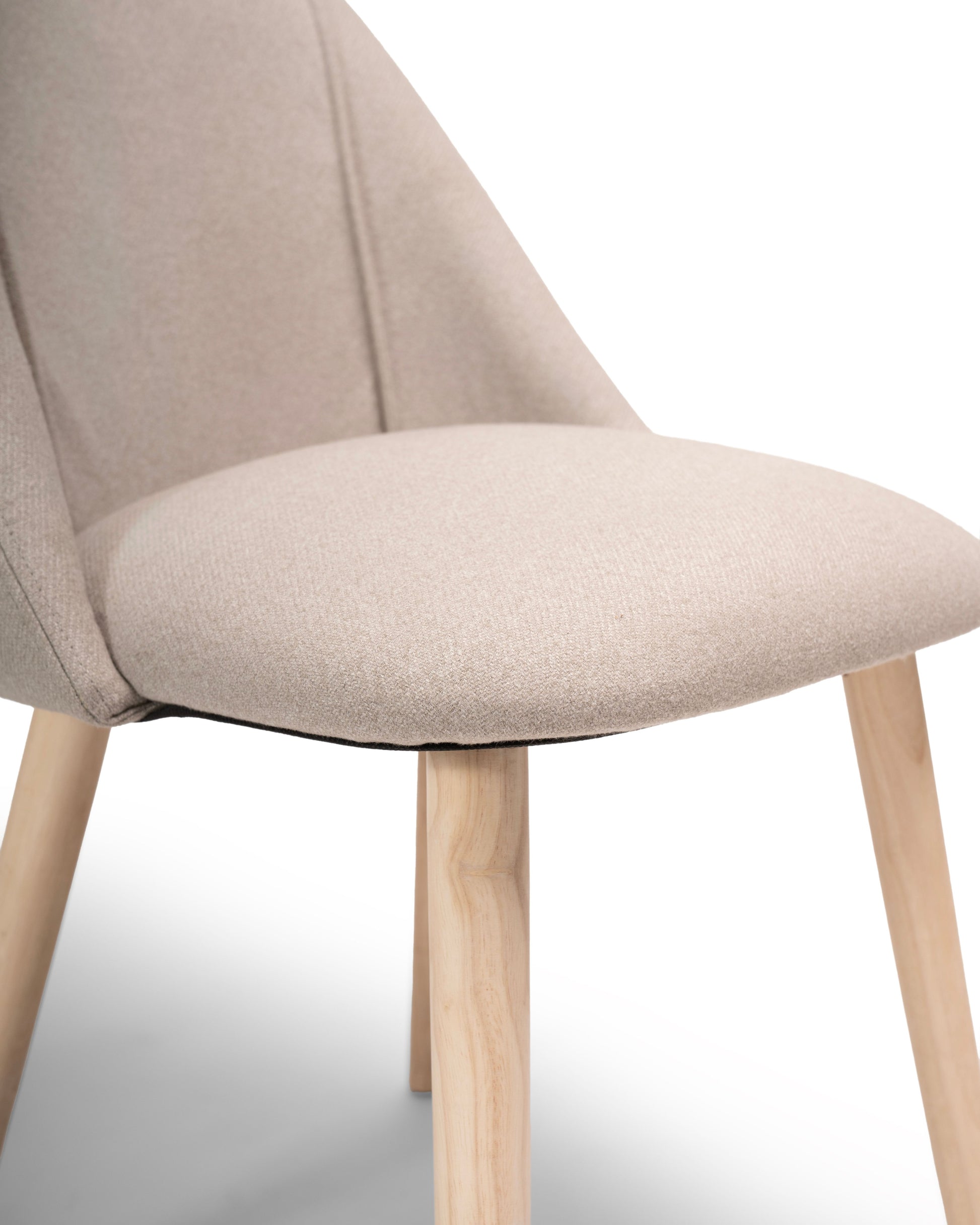 Freya Grey Twill Dining Chairs with Whitewash Legs - Laura James