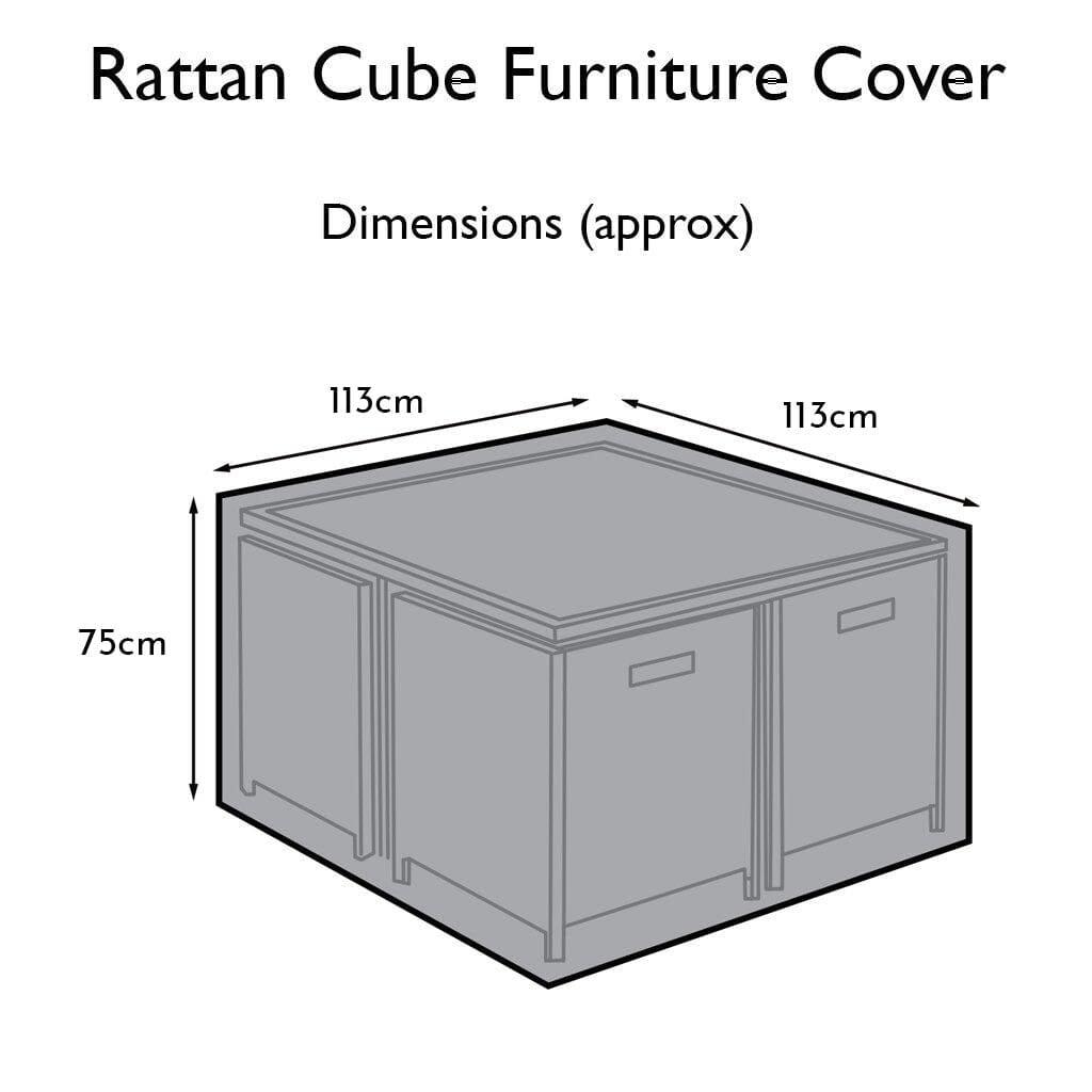 Outdoor Rattan Furniture Cover for 8 Seater Cube Dining Set - Laura James