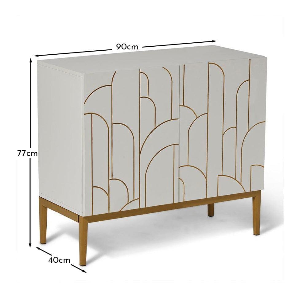 Gatsby 2 Door Sideboard – Snow White - Laura James