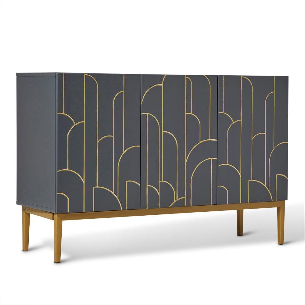 Gatsby 3 Door Sideboard – Smoke Grey - Laura James