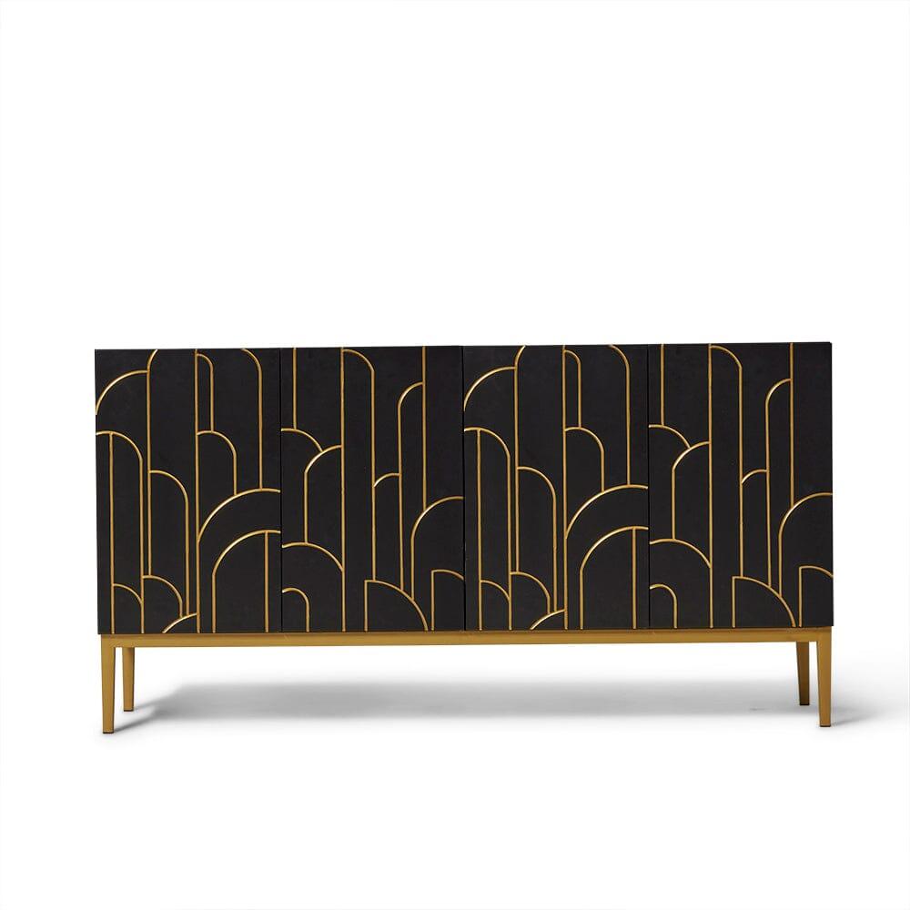 Gatsby 4 Door Sideboard – Noir Black - Laura James