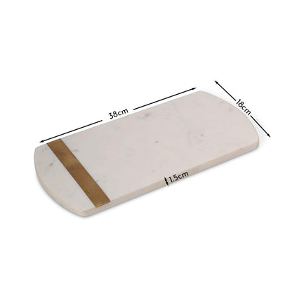 Grazeley White Marble Serving Board - 38X18cm