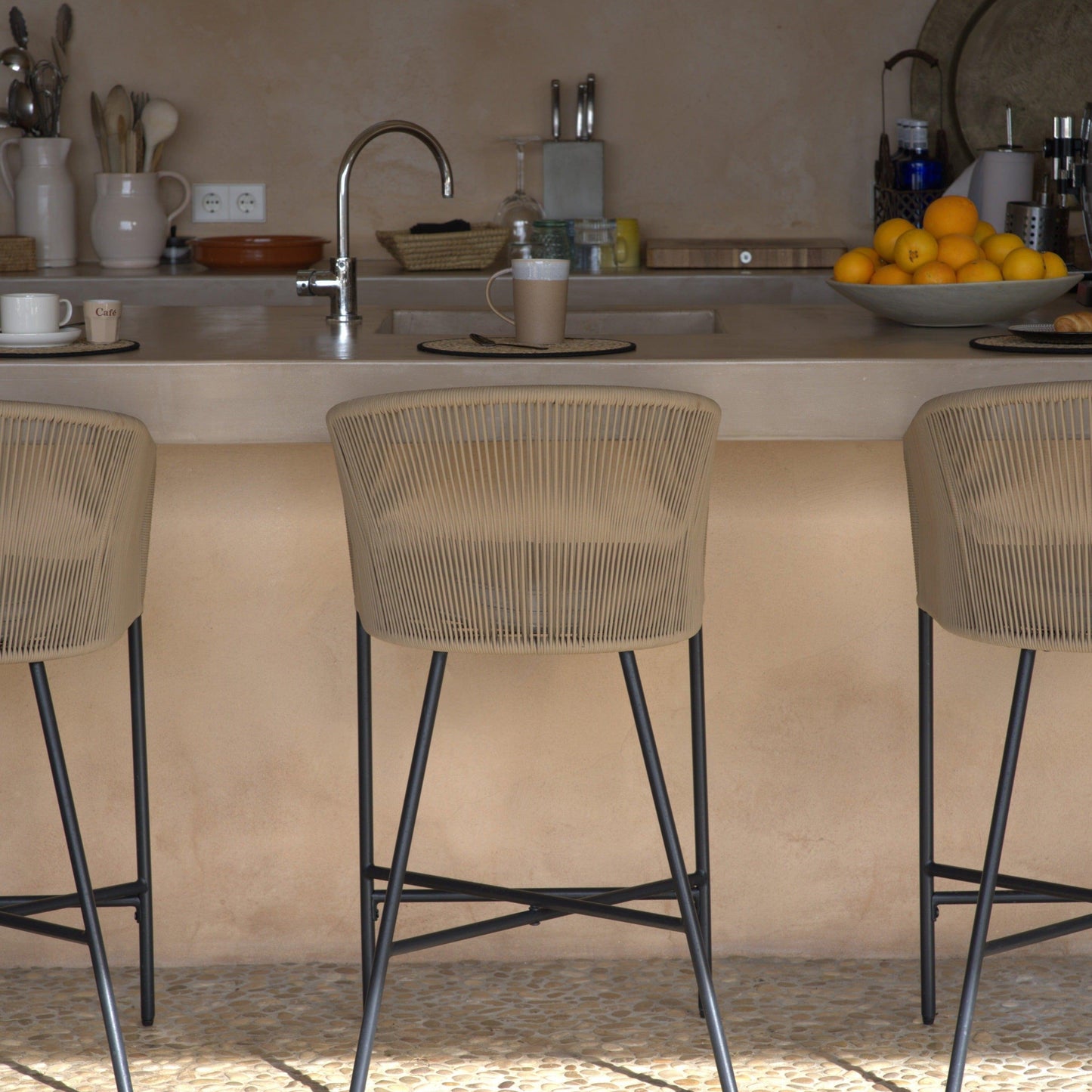 Hali Bar Stools Natural by Laura James