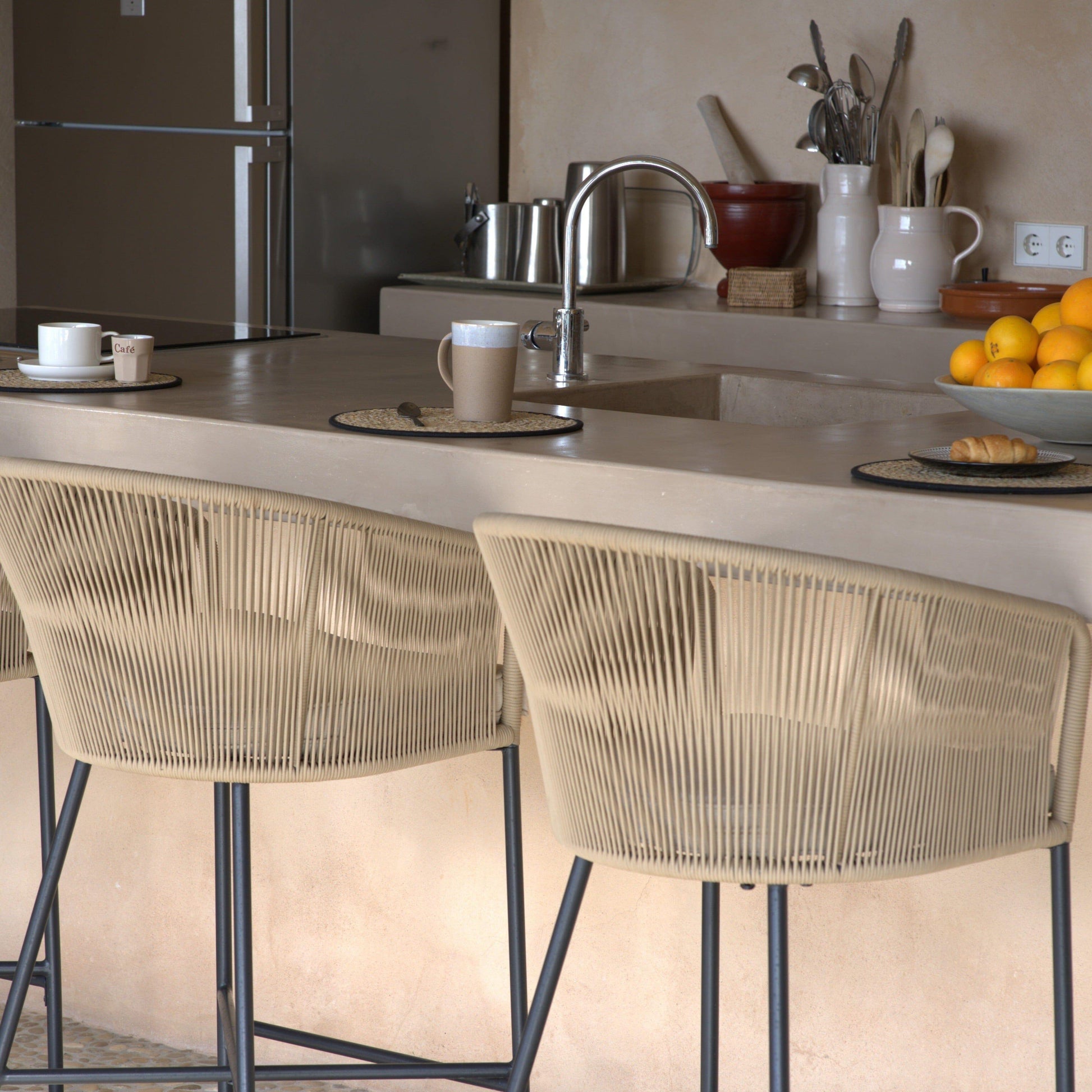 Hali Bar Stools Natural by Laura James