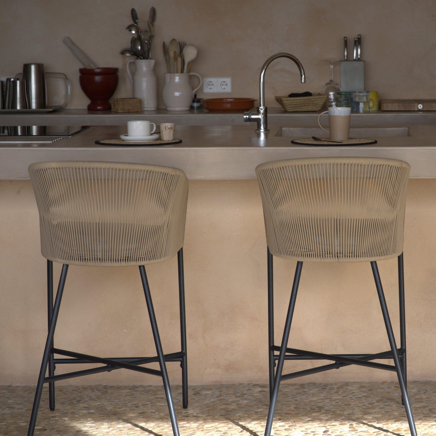 Hali Bar Stools Natural by Laura James