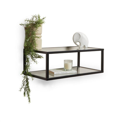 Harris Black Metal Industrial Shelf Bookcase - Laura James