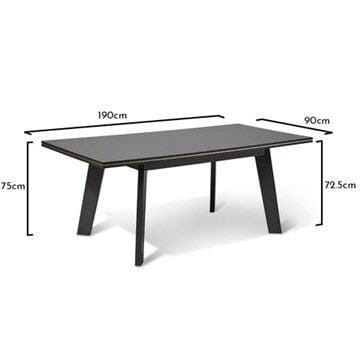 Iliana Dining Table - Charcoal Grey