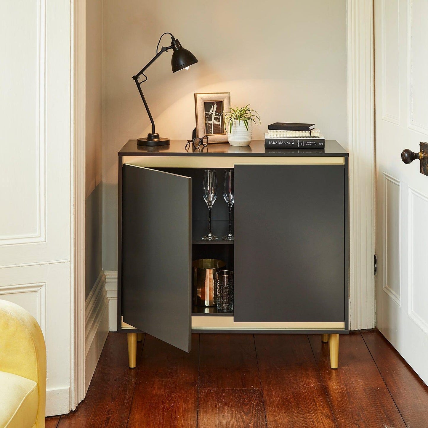 Iliana sideboard - 2 door - charcoal grey - Laura James