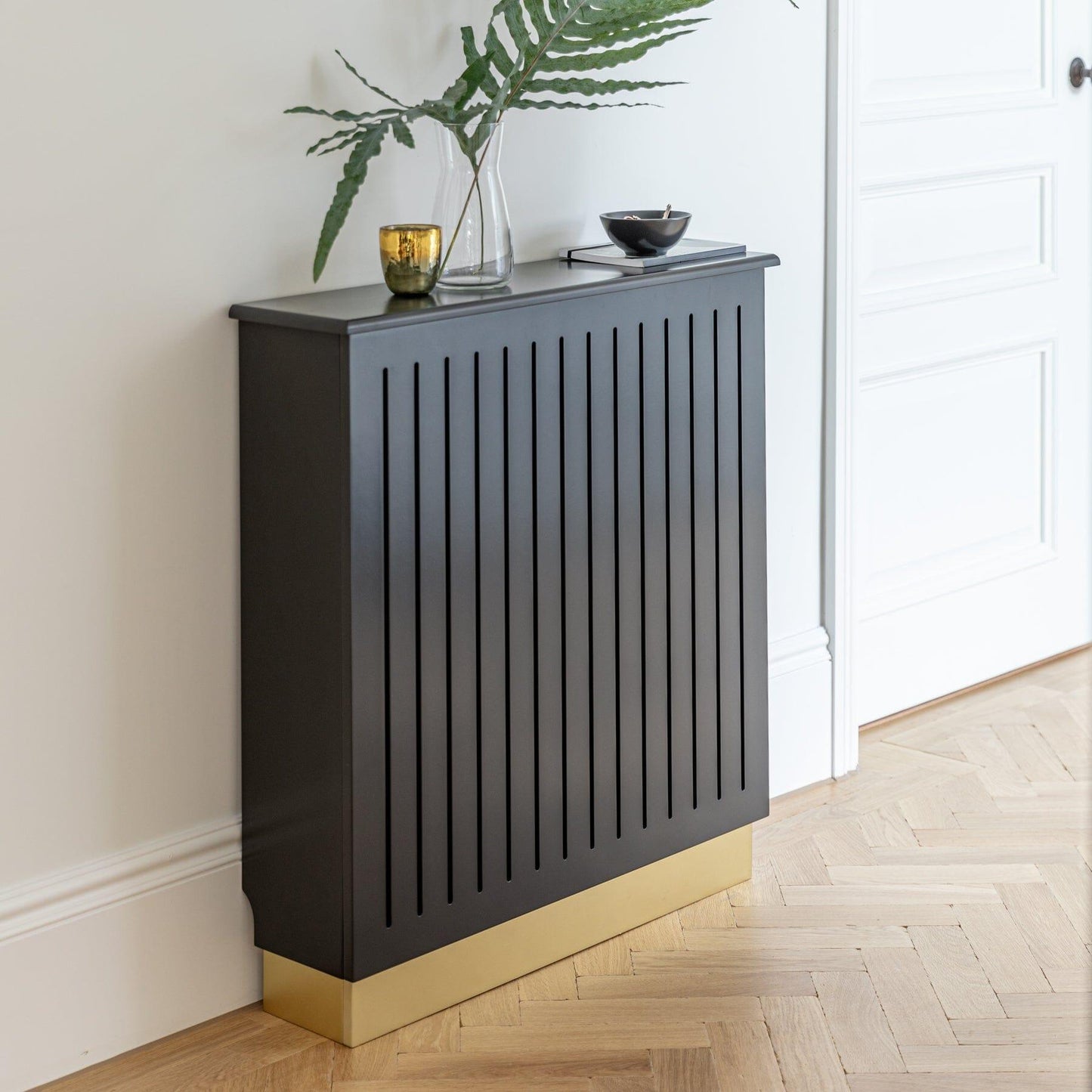 Iliana Small Radiator Cover in Charcoal Grey - Laura James