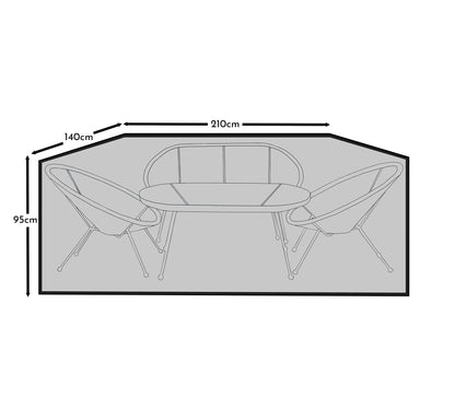 Small Conversation Set Garden Furniture Cover - Harrelson - Eaden - Halston - Cote - Aria - Indra - Wick & Rowan Sets