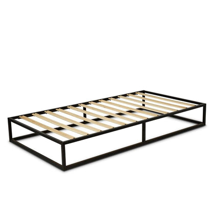 Indy Single Platform Bed - Black Metal - Laura James