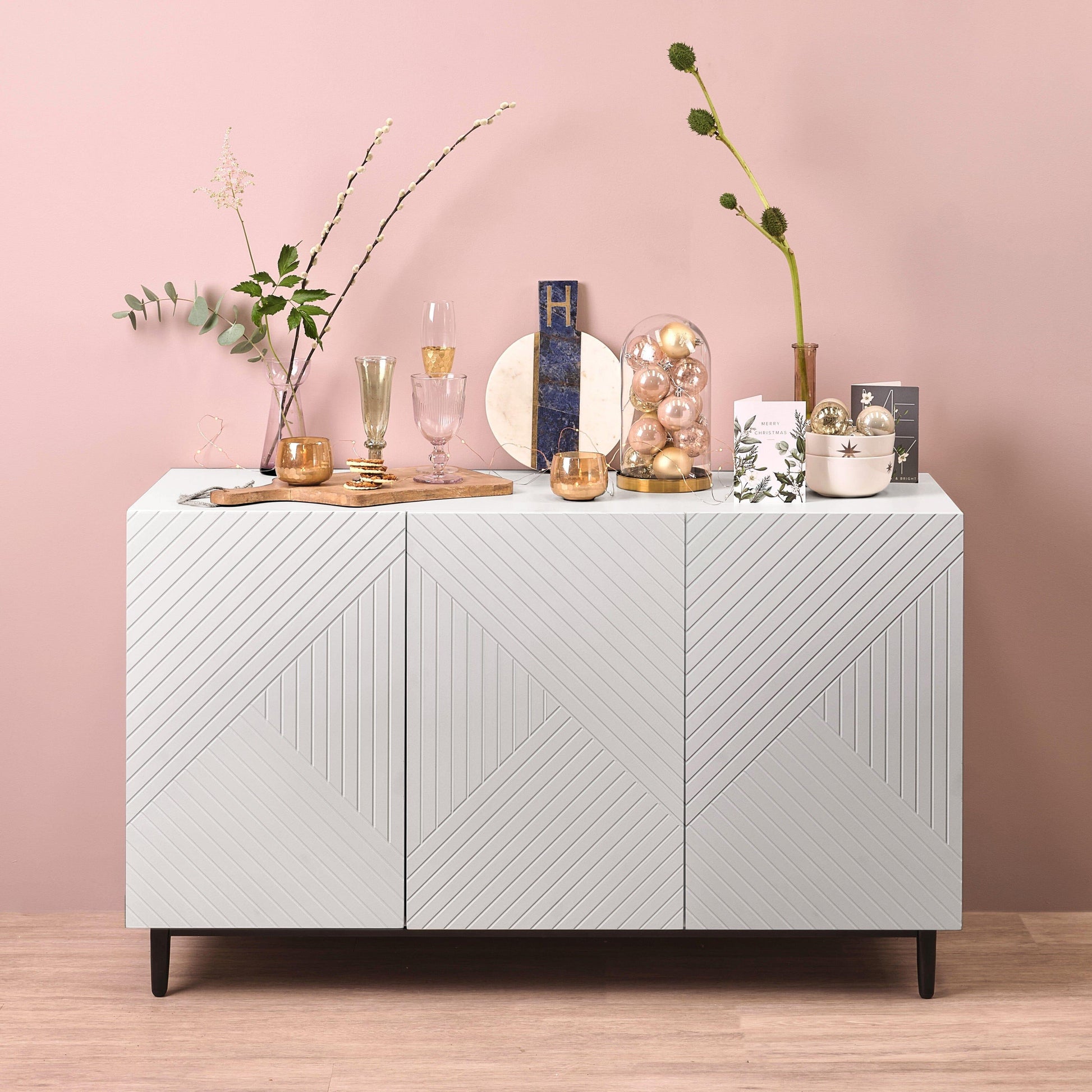 Jack sideboard - geometric -white