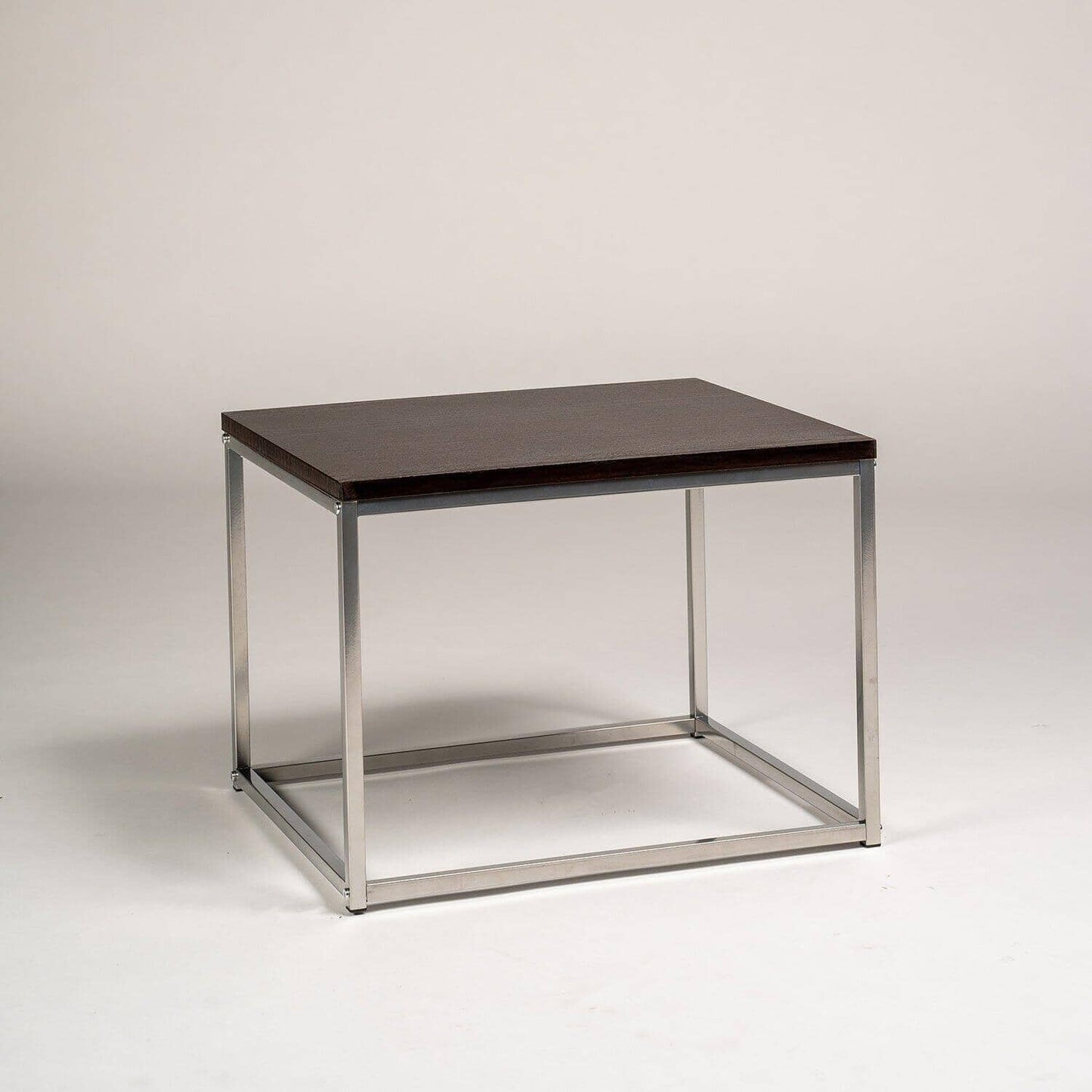 Jay Side Table - Walnut Effect & Chrome