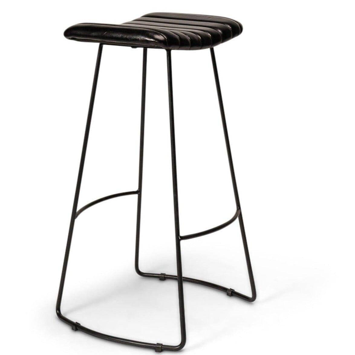 Leather counter stools backless sale