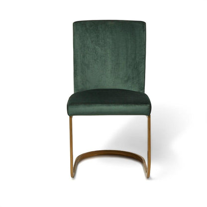 Lola dining chairs - set of 2 - green and gold - Laura James