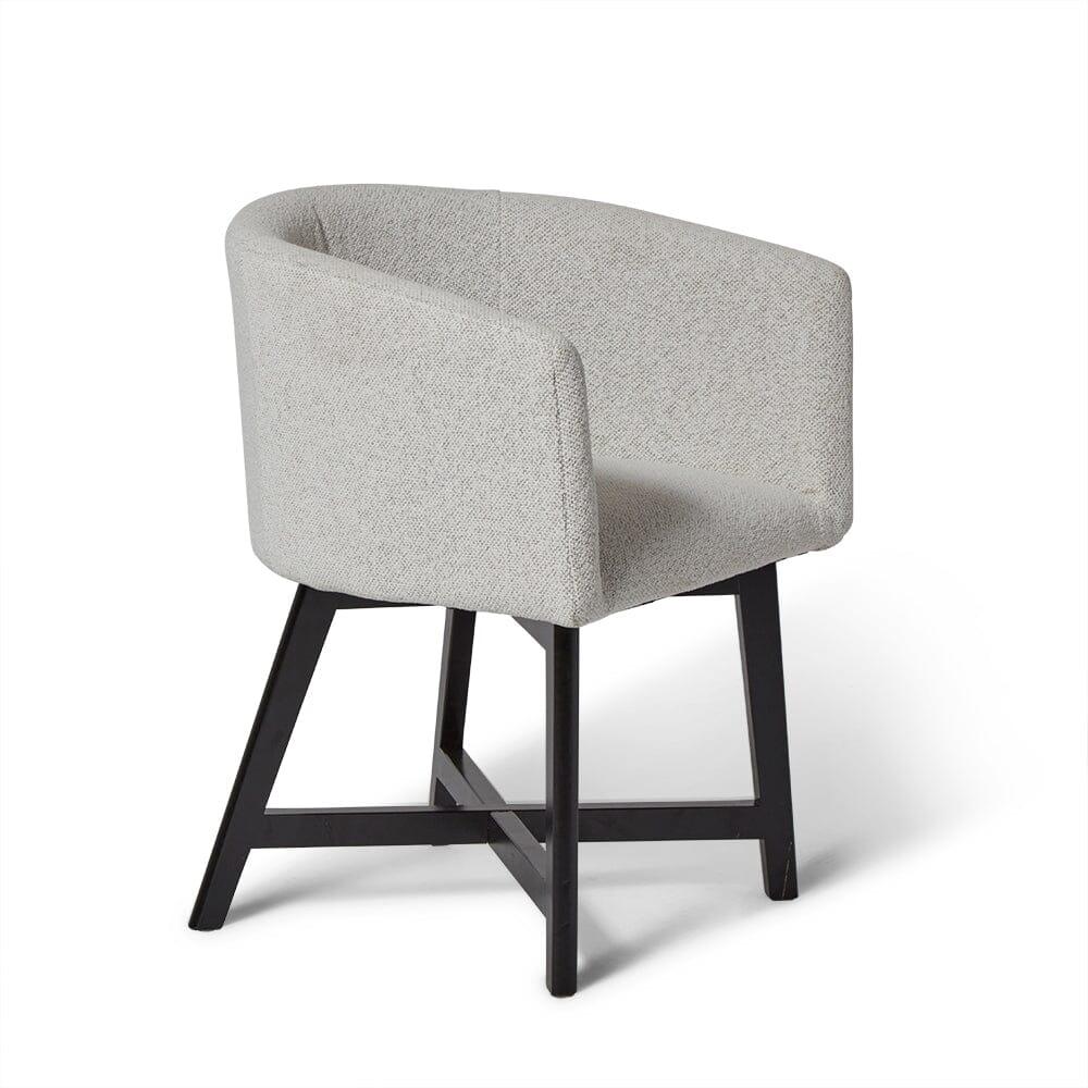 Magnus dining chair - dove grey with black legs - Laura James