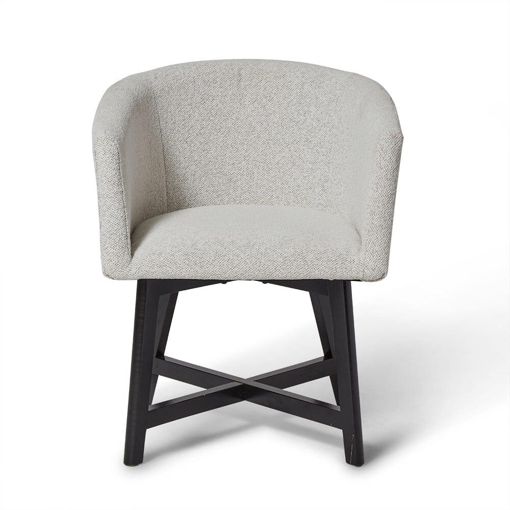 Magnus dining chair - dove grey with black legs - Laura James