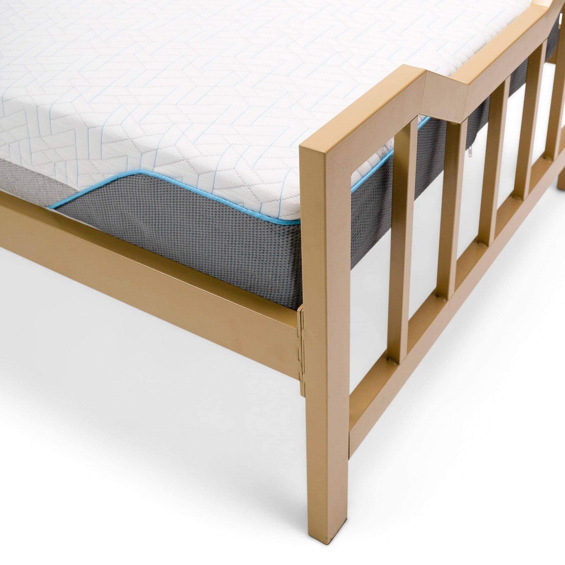 Marie Single Size Bed - Gold Metal