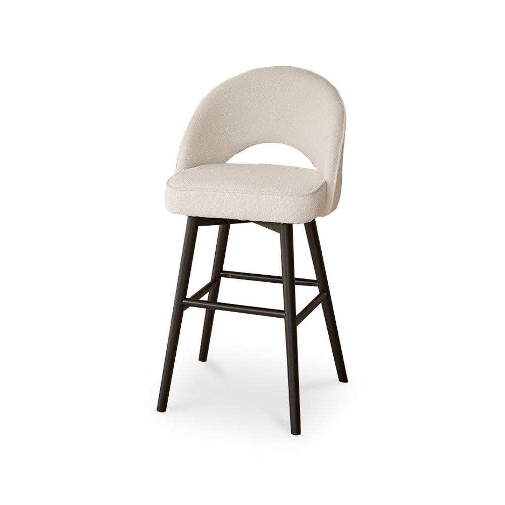 Marilyn Bar Stools - Boucle with Black Legs - Laura James

