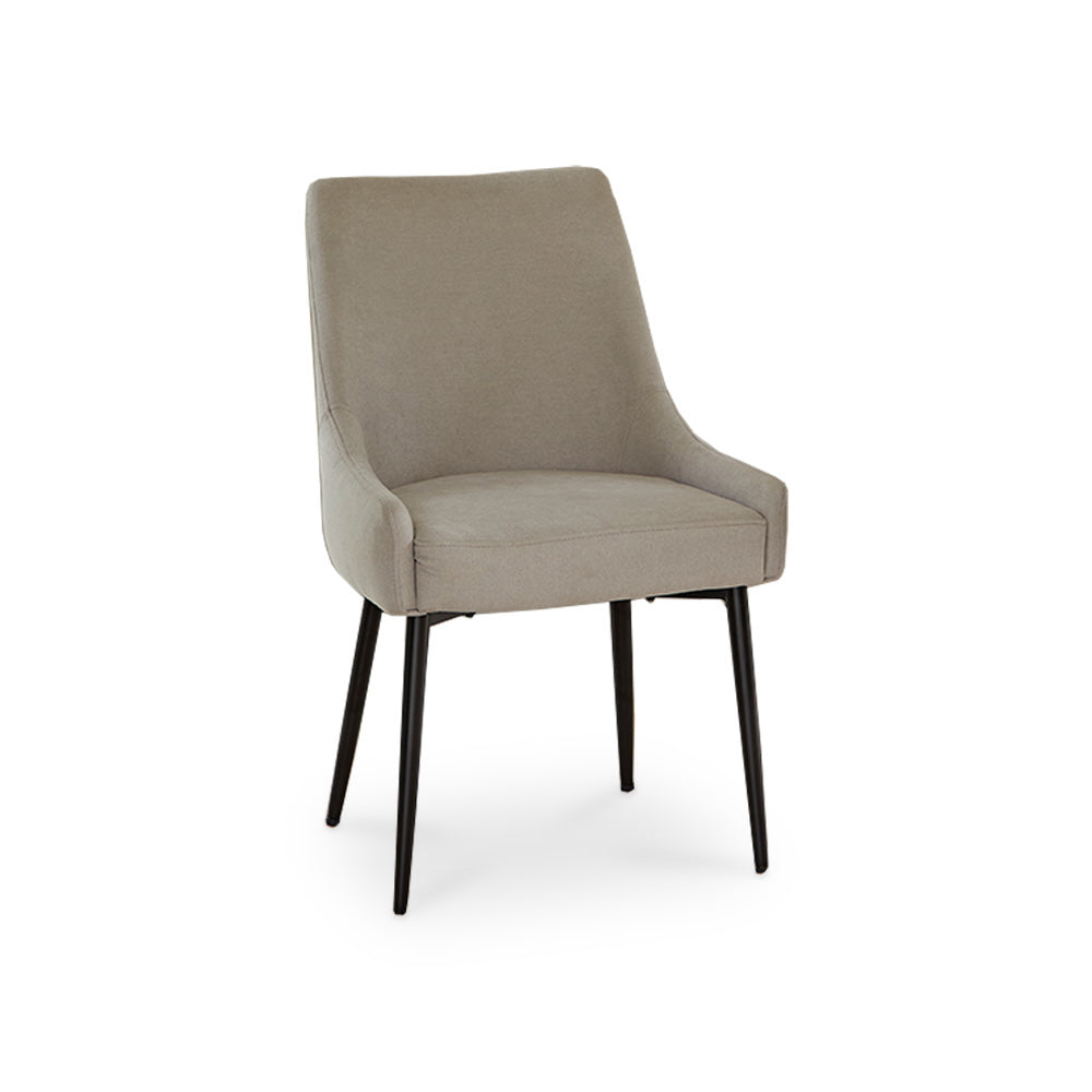 Maeve Beige Dining Chairs with Black Legs - Set Of 2 - Laura James