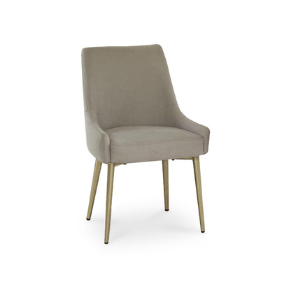 Maeve Beige Dining Chairs with Gold Legs - Set Of 2 - Laura James