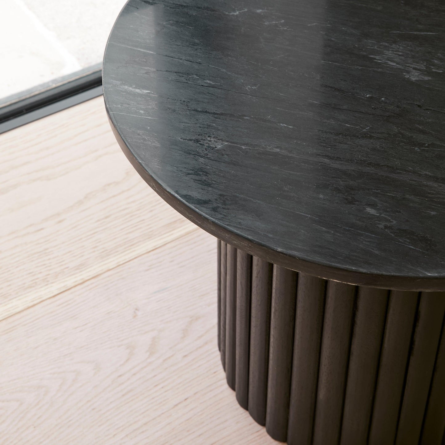 Myla Round Side Table - Jet Black - Laura James