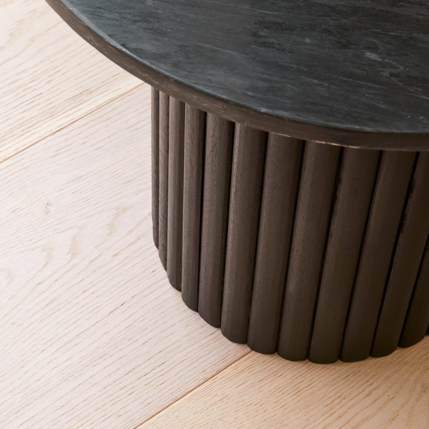 Myla Round Side Table - Jet Black - Laura James