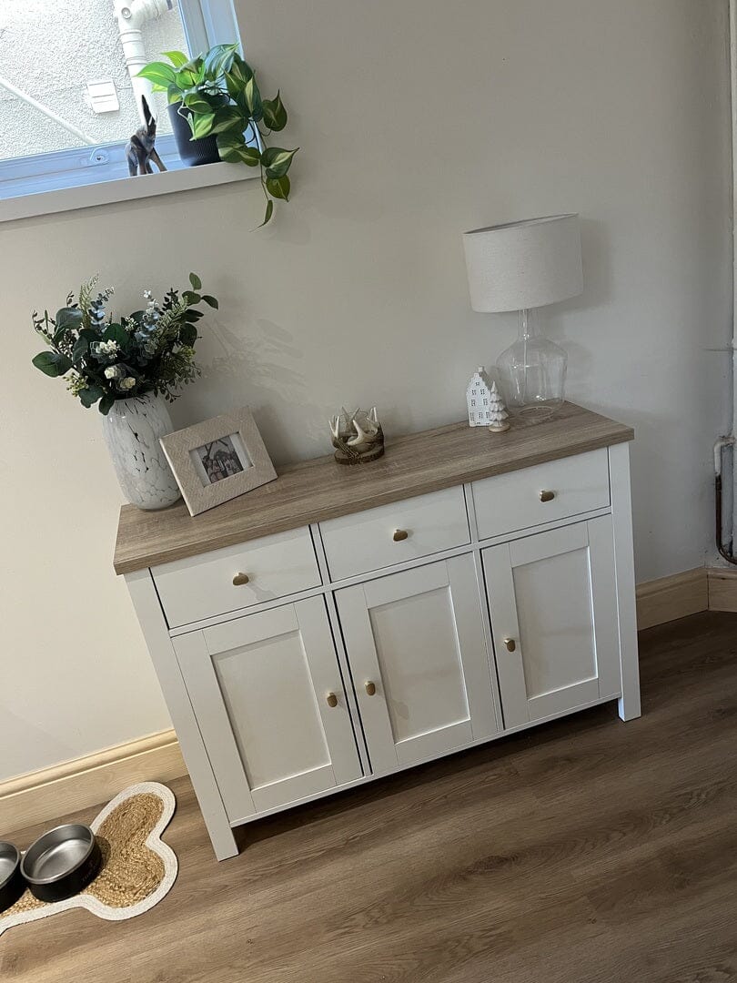 Bampton Sideboard with 3 Drawers White - Laura James

