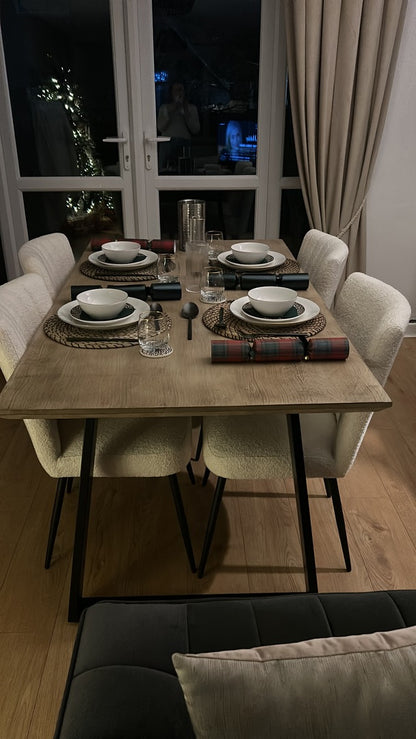 Atlas Mangowood Dining Table - with Black Legs