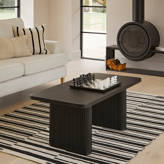 Orla Wooden Coffee Table - Jet Black - Laura James