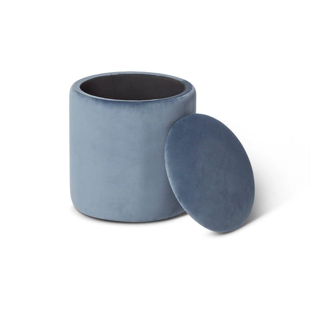 Abigail Drum Stool - Horizon Blue - Laura James