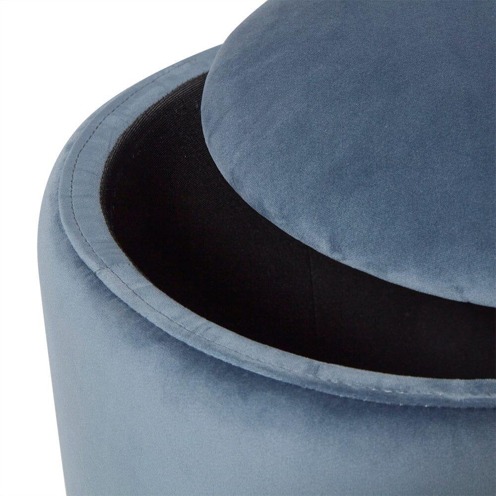 Abigail Drum Stool - Horizon Blue - Laura James