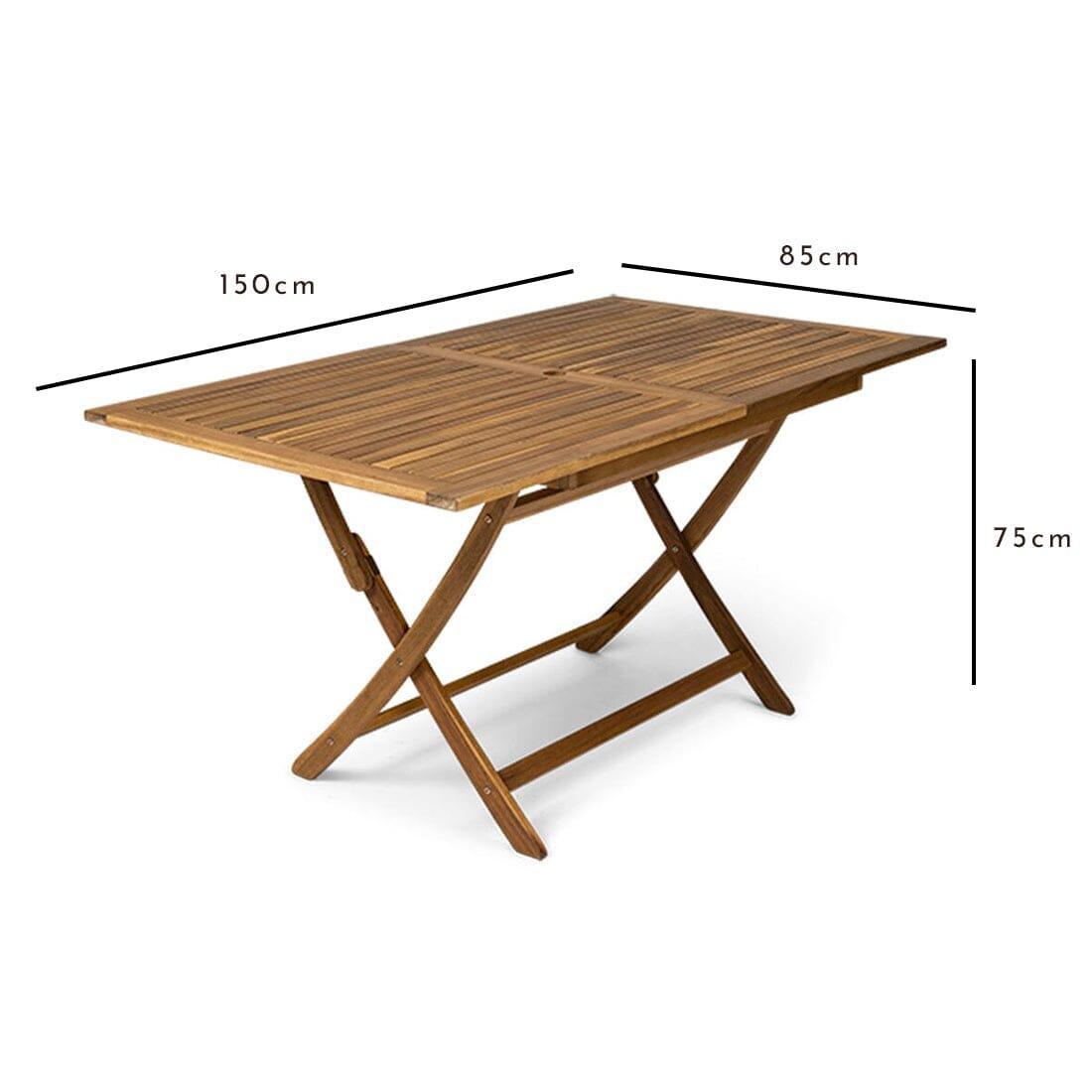 Ackley Large Solid Wood Folding Table