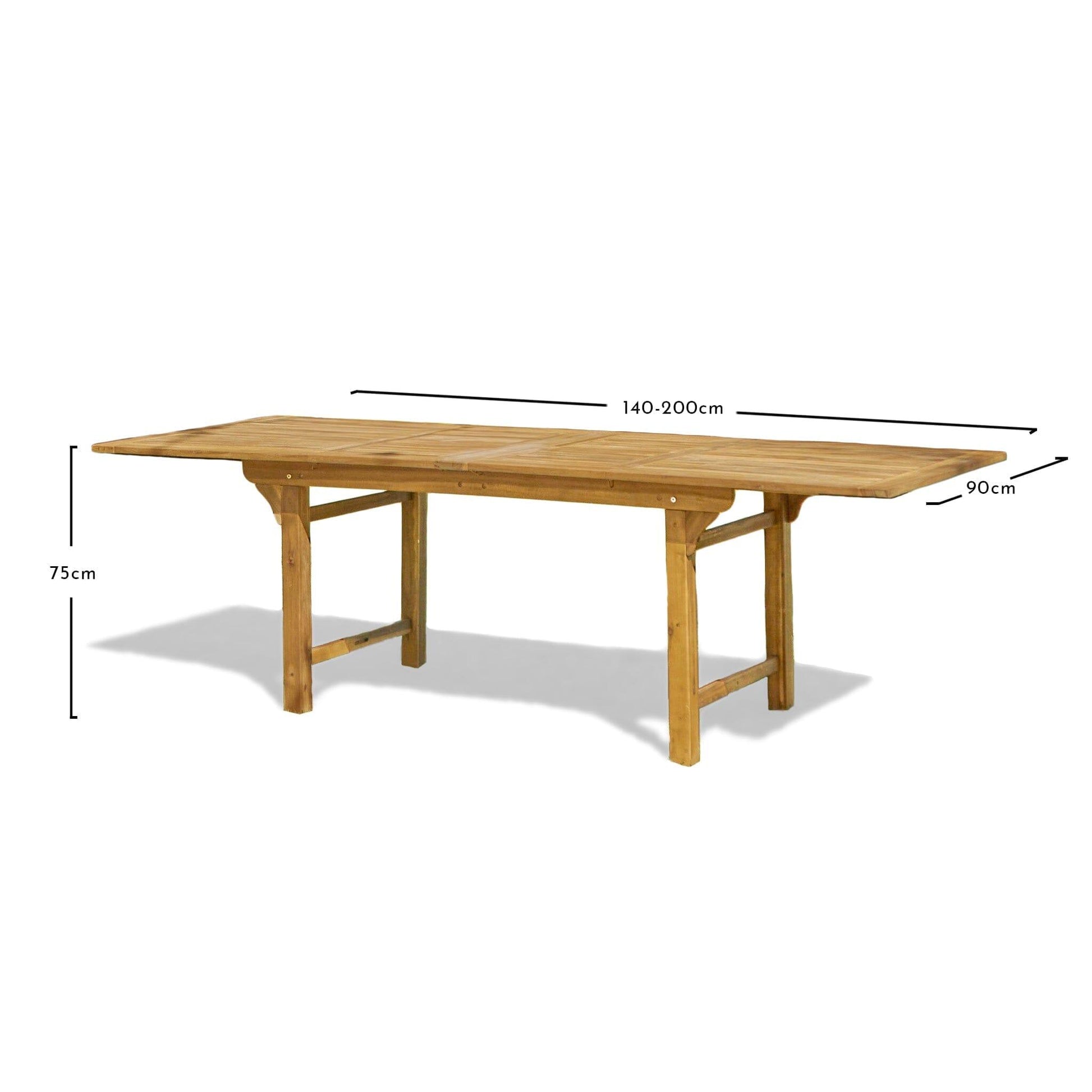 Aspen 4-8 Seater Extending Wooden Dining Table