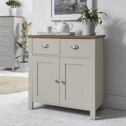 Outlet - Bampton Sideboard with 2 Drawers Grey