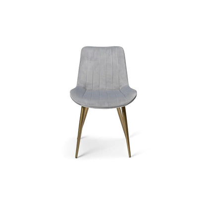 Bella Gold Legs with Grey Velvet Seat