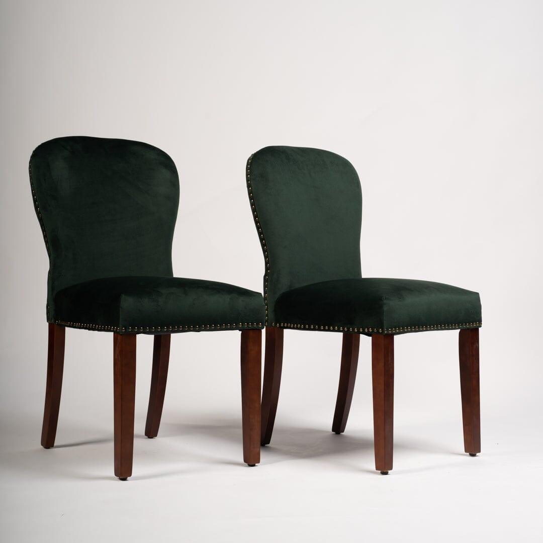 Green Velvet Dining Chair - Laura James