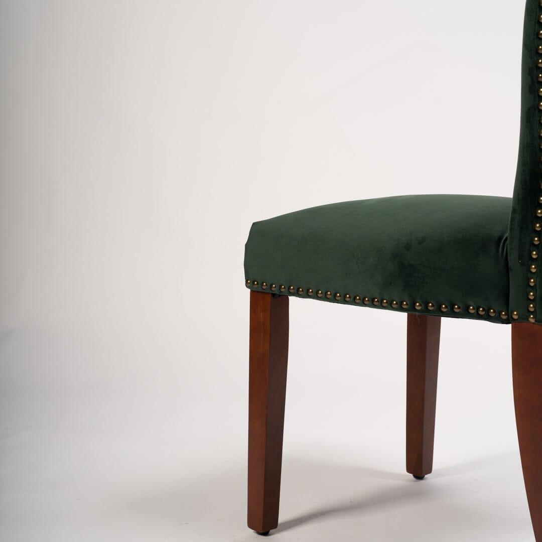 Green Velvet Dining Chair - Laura James