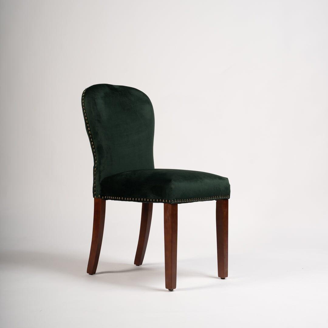 Green Velvet Dining Chair - Laura James