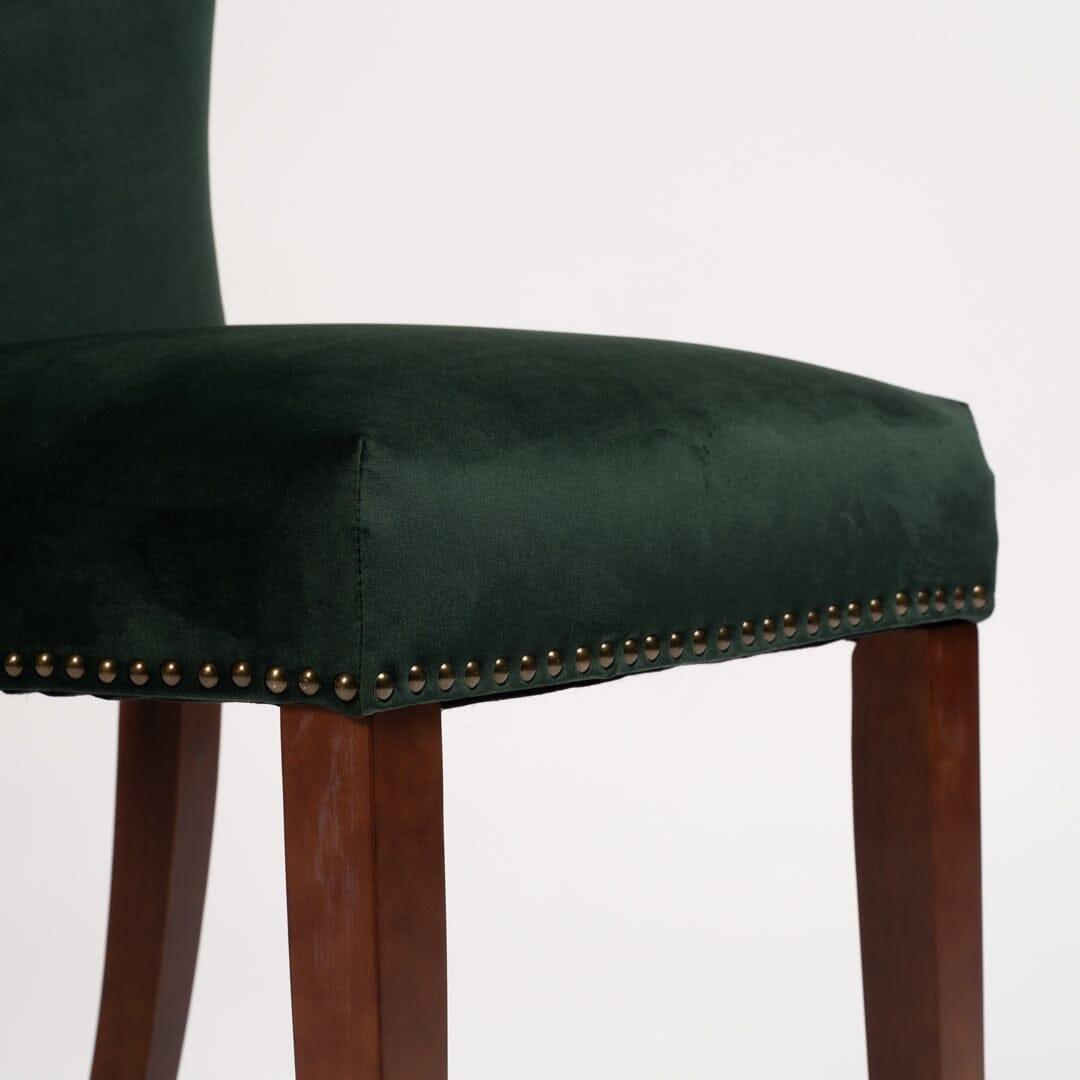 Green Velvet Dining Chair - Laura James