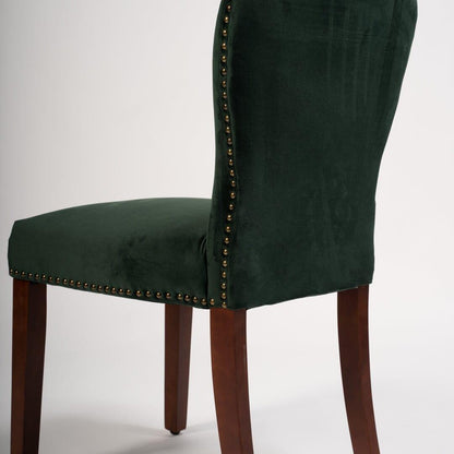 Green Velvet Dining Chair - Laura James