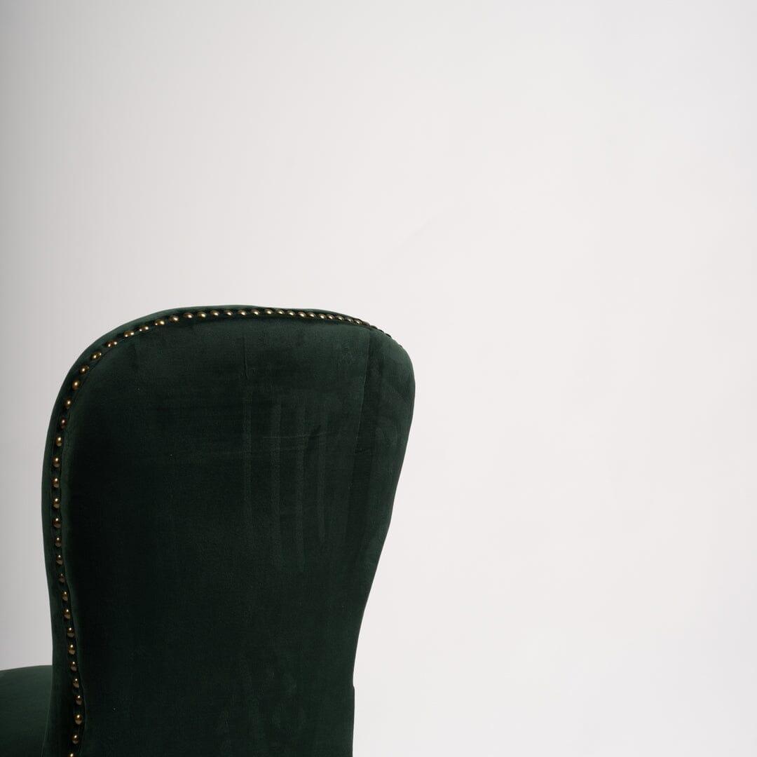 Green Velvet Dining Chair - Laura James