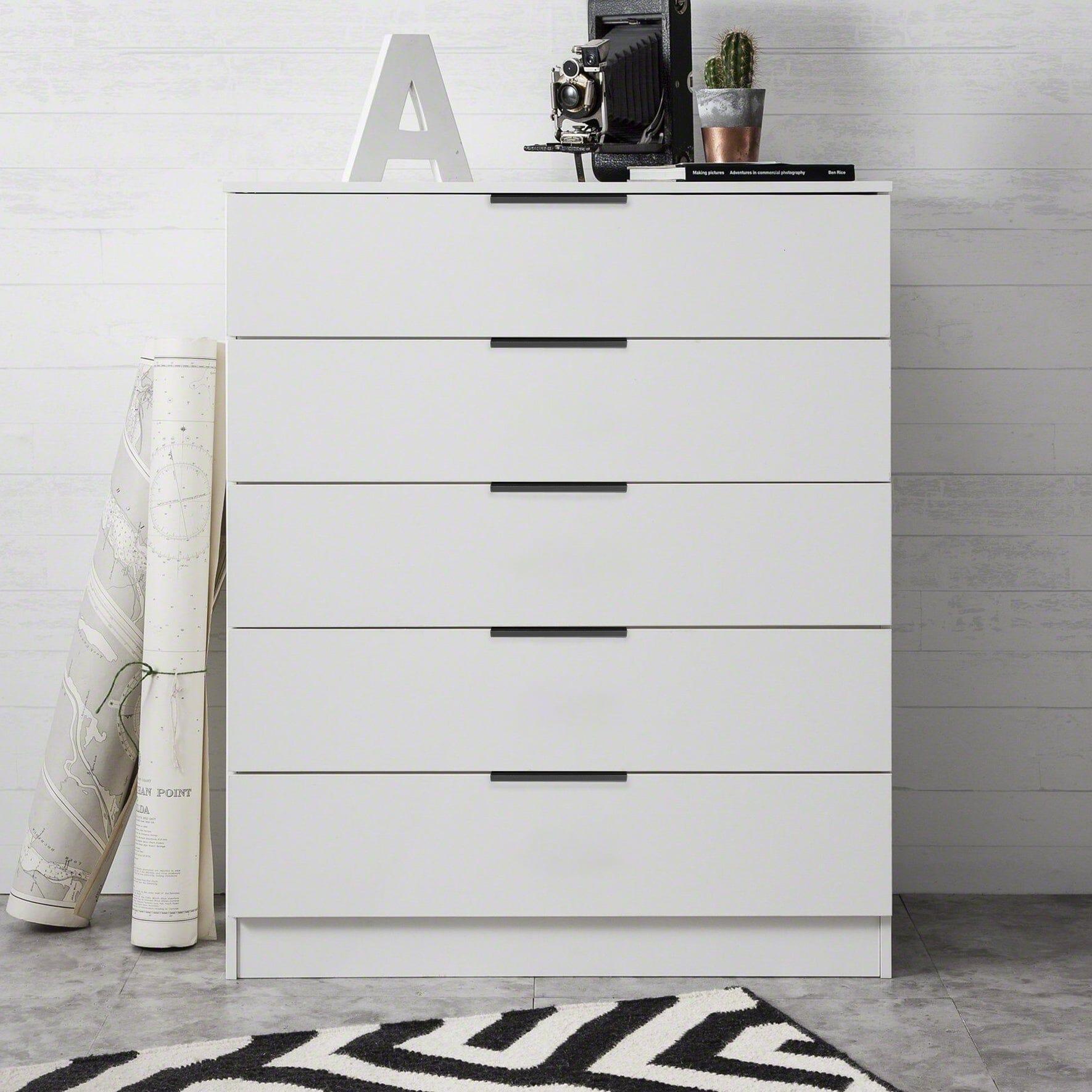 Essie White Chest of 5 Drawers - Laura James