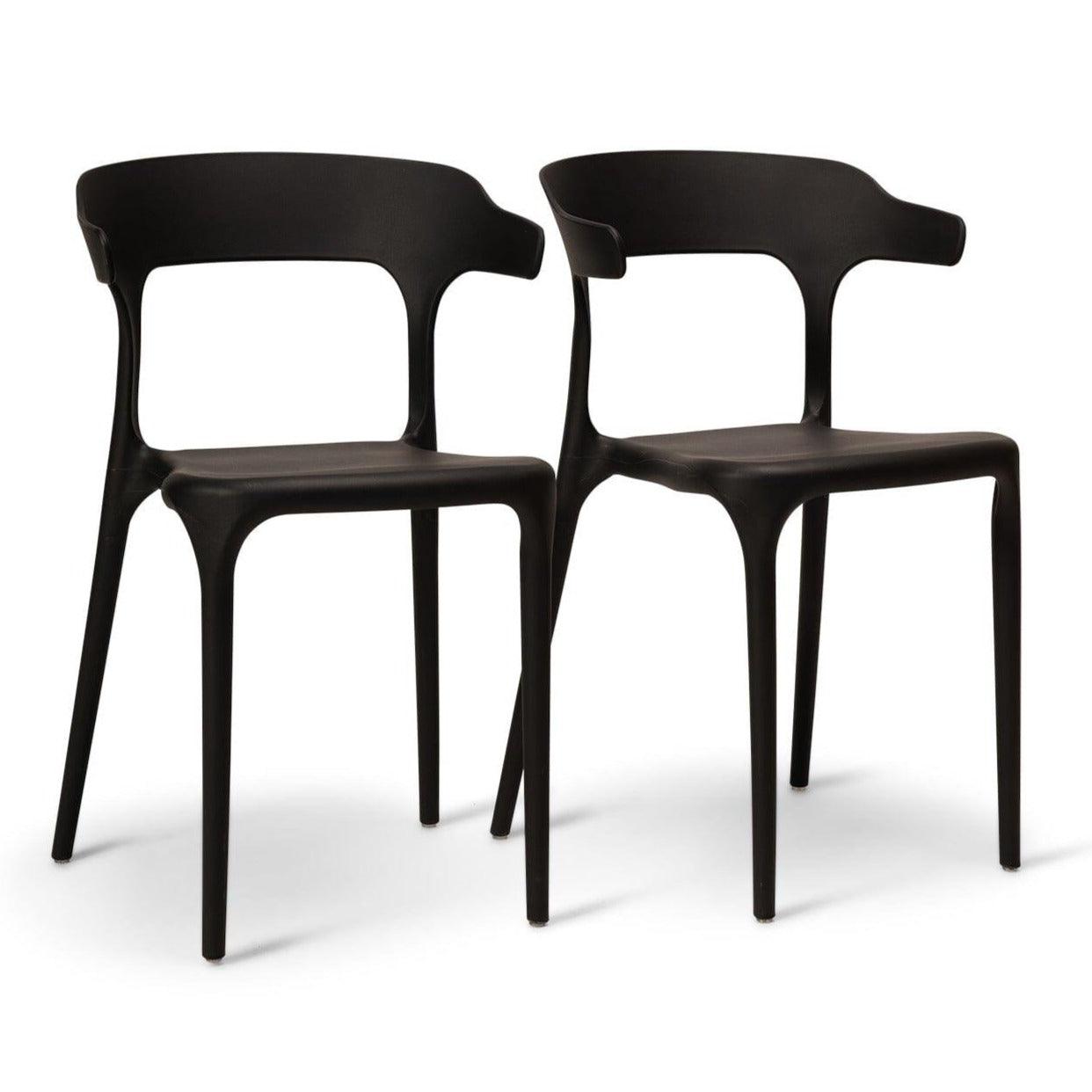 Finn dining chairs - set of 4 - black - Laura James