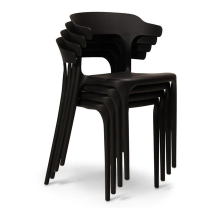 Finn dining chairs - set of 4 - black - Laura James