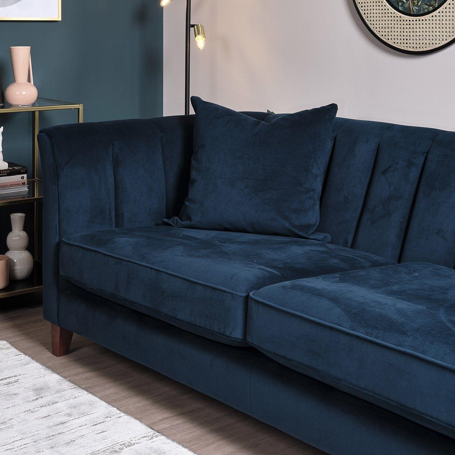 Georgia Large Sofa - 4 Seater - Navy - Laura James